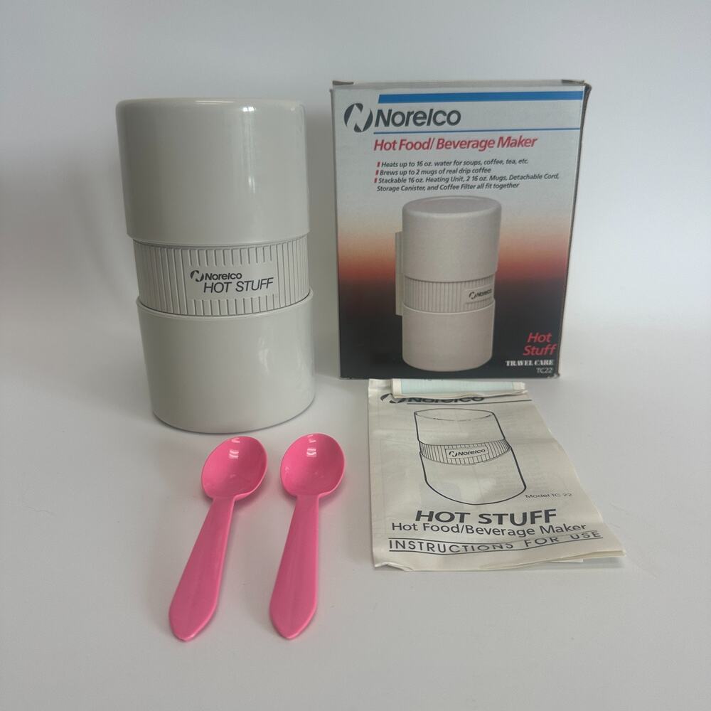 Norelco TC22 Hot Food/Beverage Maker Travel Care 16 oz To Go Heater w/ Orig Box